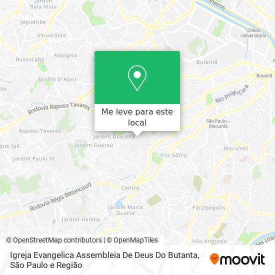 Igreja Evangelica Assembleia De Deus Do Butanta mapa