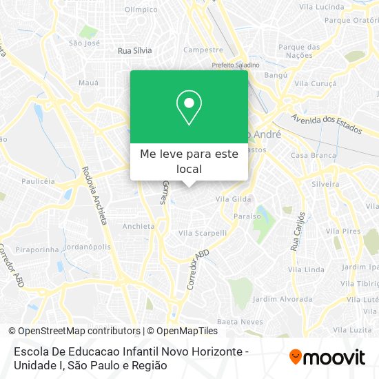 Escola De Educacao Infantil Novo Horizonte - Unidade I mapa