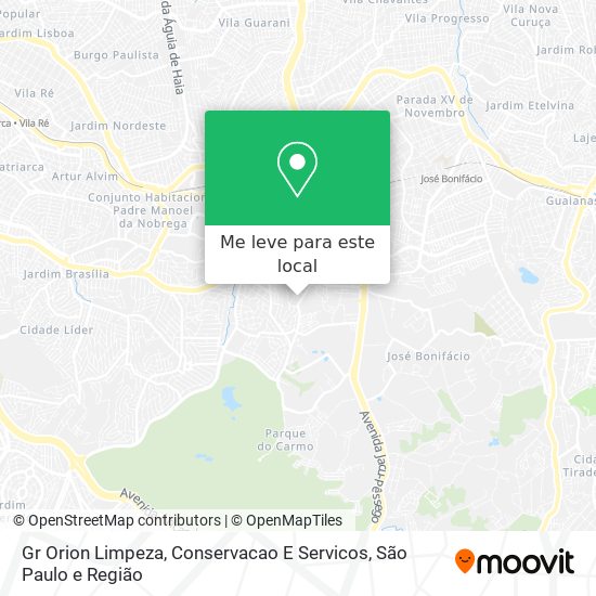 Gr Orion Limpeza, Conservacao E Servicos mapa