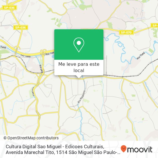 Cultura Digital Sao Miguel - Edicoes Culturais, Avenida Marechal Tito, 1514 São Miguel São Paulo-SP 08010-090 mapa