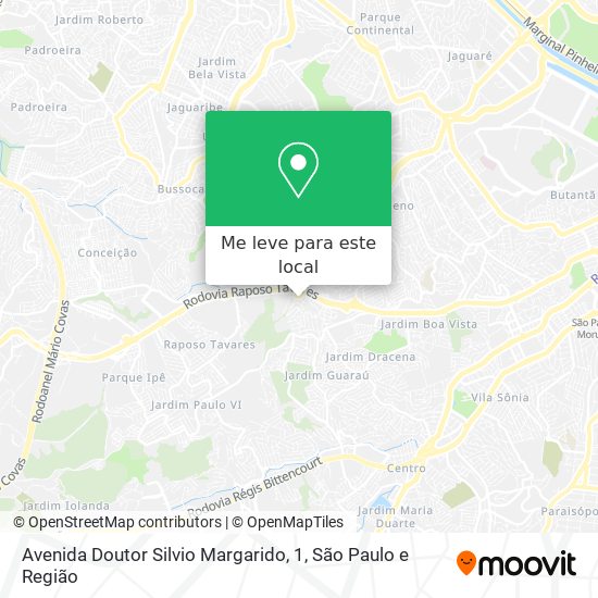 Avenida Doutor Silvio Margarido, 1 mapa