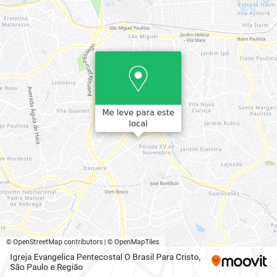 Igreja Evangelica Pentecostal O Brasil Para Cristo mapa