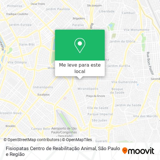 Fisiopatas Centro de Reabilitação Animal mapa