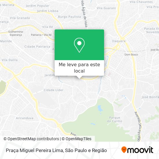 Praça Miguel Pereira Lima mapa