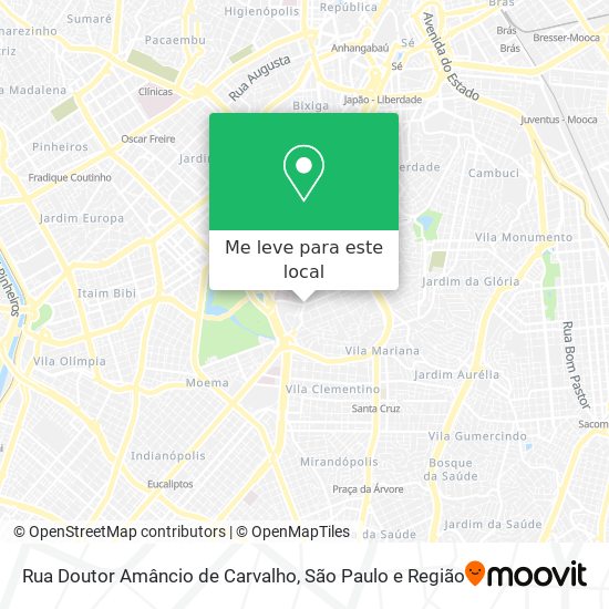 Rua Doutor Amâncio de Carvalho mapa