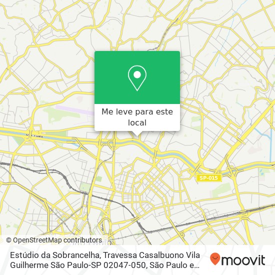 Estúdio da Sobrancelha, Travessa Casalbuono Vila Guilherme São Paulo-SP 02047-050 mapa
