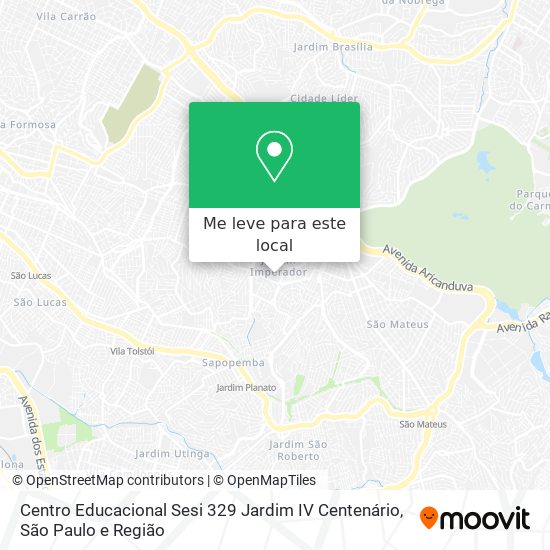 Centro Educacional Sesi 329 Jardim IV Centenário mapa