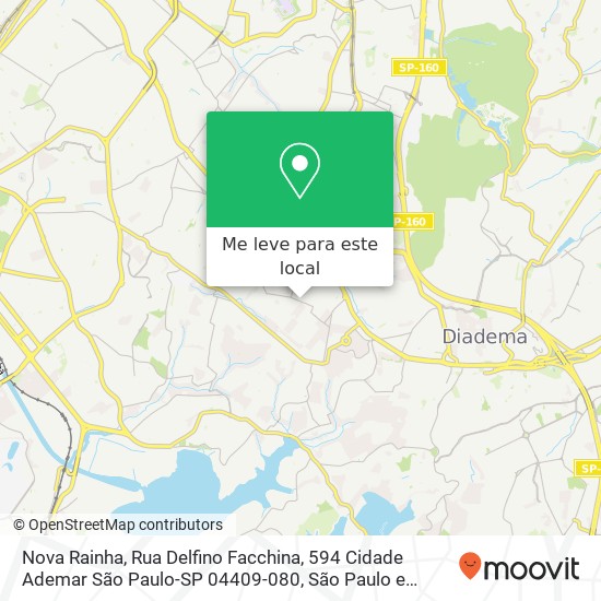 Nova Rainha, Rua Delfino Facchina, 594 Cidade Ademar São Paulo-SP 04409-080 mapa