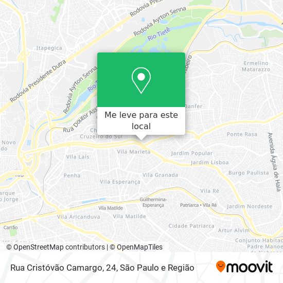Rua Cristóvão Camargo, 24 mapa