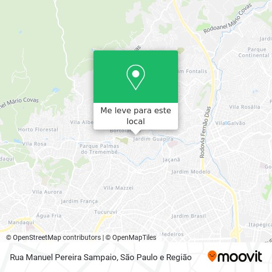Rua Manuel Pereira Sampaio mapa