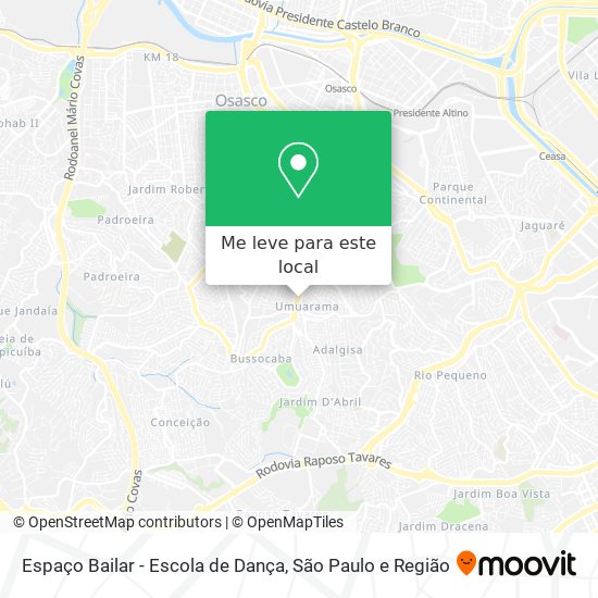 Espaço Bailar - Escola de Dança mapa