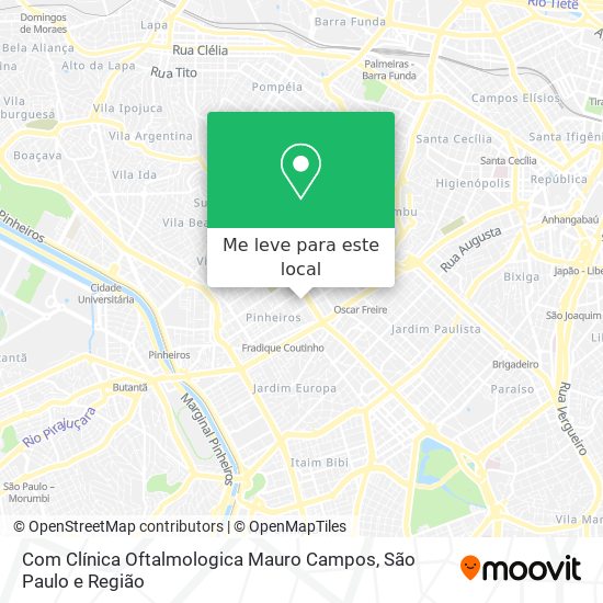 Com Clínica Oftalmologica Mauro Campos mapa