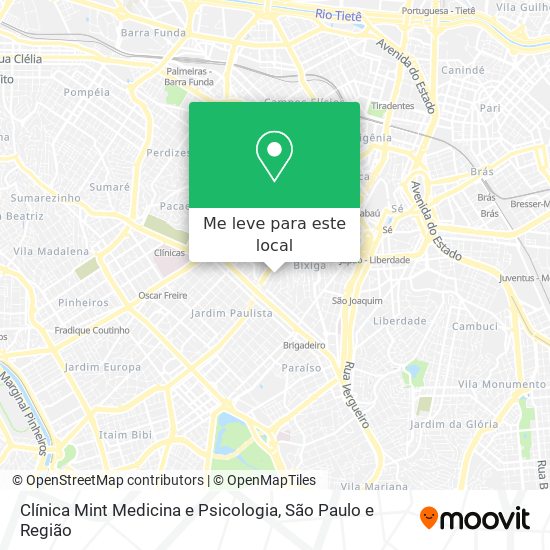 Clínica Mint Medicina e Psicologia mapa