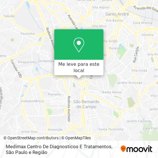 Medimax Centro De Diagnosticos E Tratamentos mapa