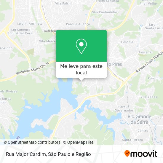 Rua Major Cardim mapa