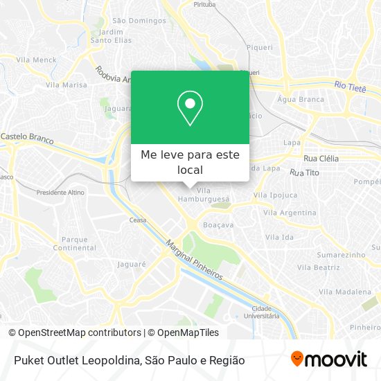 Puket Outlet Leopoldina mapa