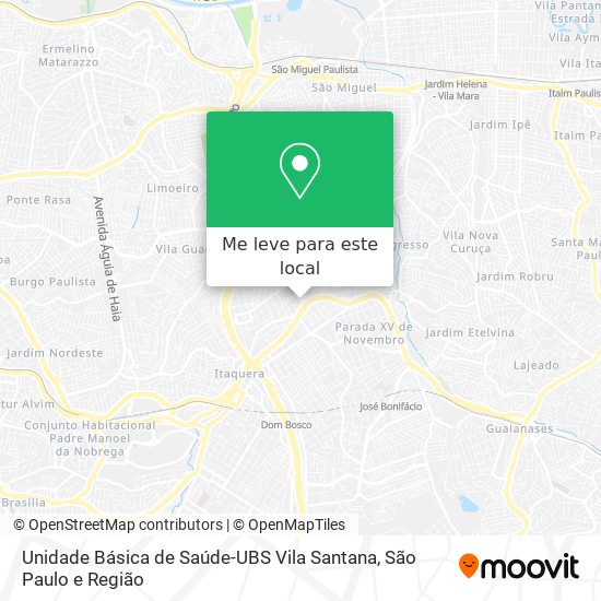 Unidade Básica de Saúde-UBS Vila Santana mapa