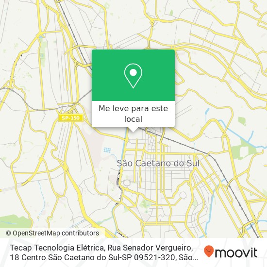 Tecap Tecnologia Elétrica, Rua Senador Vergueiro, 18 Centro São Caetano do Sul-SP 09521-320 mapa