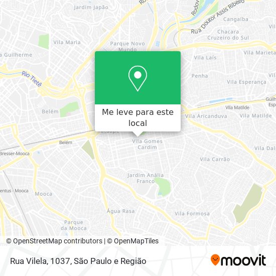Rua Vilela, 1037 mapa