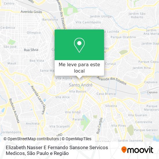 Elizabeth Nasser E Fernando Sansone Servicos Medicos mapa