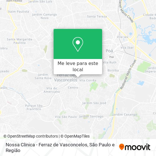 Nossa Clínica - Ferraz de Vasconcelos mapa