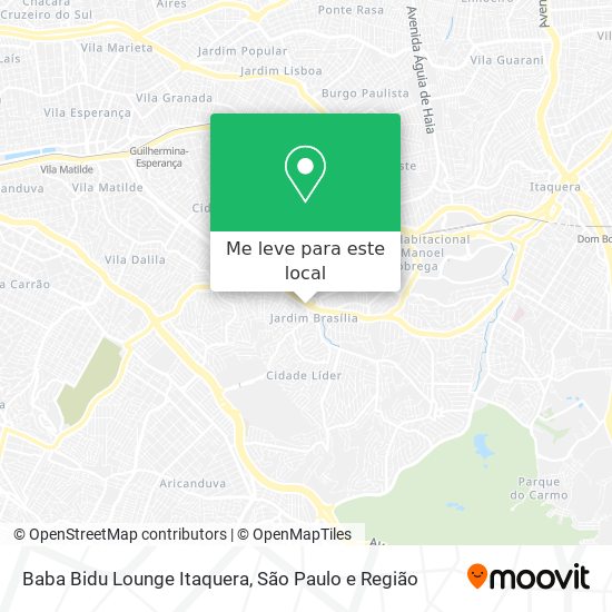 Baba Bidu Lounge Itaquera mapa