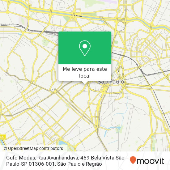 Gufo Modas, Rua Avanhandava, 459 Bela Vista São Paulo-SP 01306-001 mapa