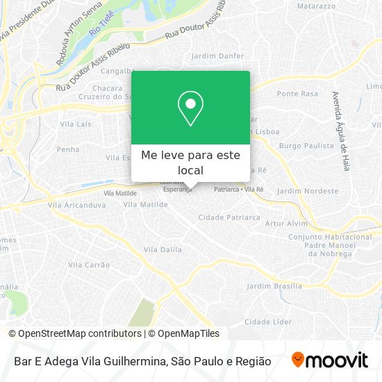 Bar E Adega Vila Guilhermina mapa