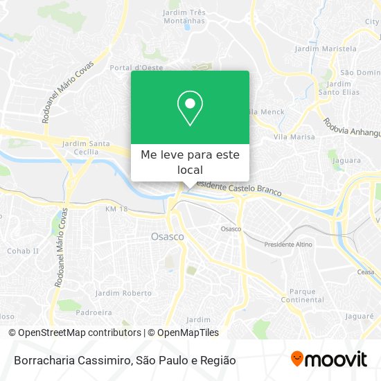 Borracharia Cassimiro mapa