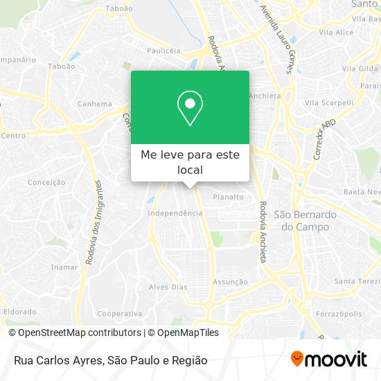 Rua Carlos Ayres mapa