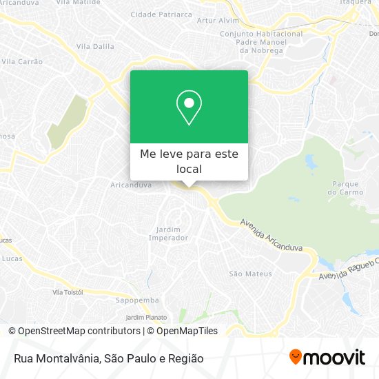 Rua Montalvânia mapa
