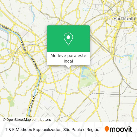T & E Medicos Especializados mapa