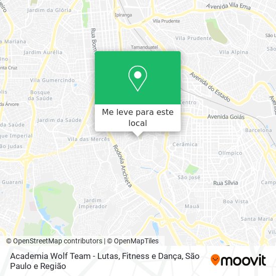 Academia Wolf Team - Lutas, Fitness e Dança mapa