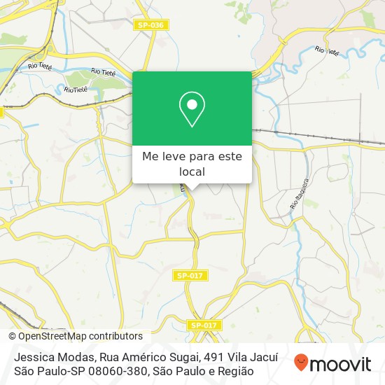 Jessica Modas, Rua Américo Sugai, 491 Vila Jacuí São Paulo-SP 08060-380 mapa