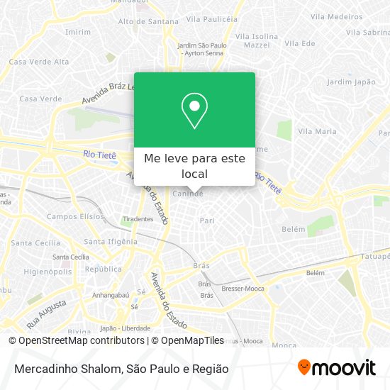 Mercadinho Shalom mapa