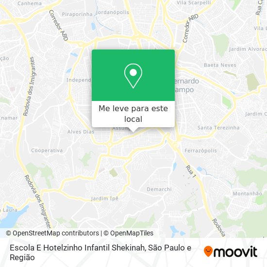 Escola E Hotelzinho Infantil Shekinah mapa