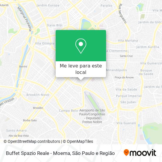 Buffet Spazio Reale - Moema mapa