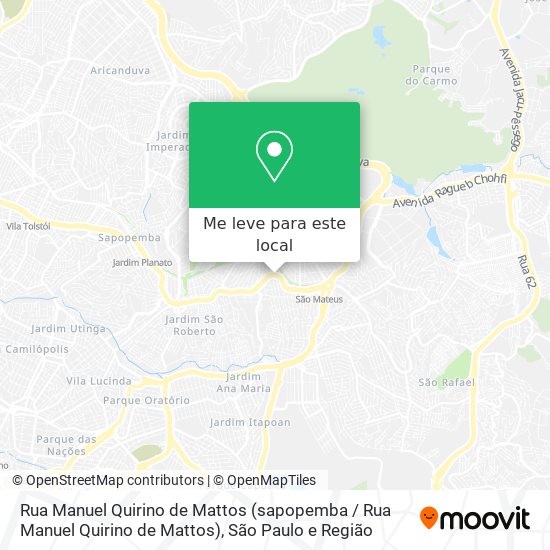 Rua Manuel Quirino de Mattos mapa