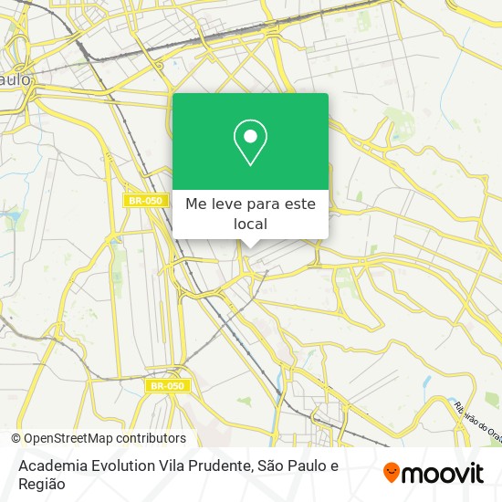 Academia Evolution Vila Prudente mapa