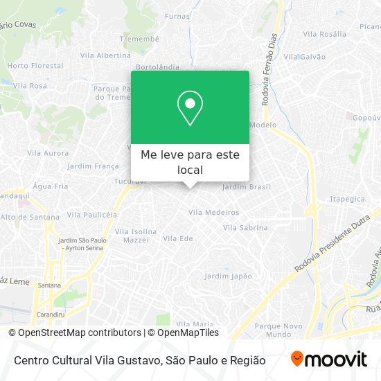 Centro Cultural Vila Gustavo mapa