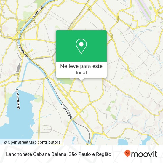 Lanchonete Cabana Baiana, Avenida Nossa Senhora do Sabará, 1370 Campo Grande São Paulo-SP 04686-001 mapa