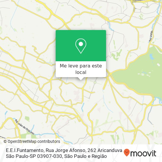 E.E.I.Funtamento, Rua Jorge Afonso, 262 Aricanduva São Paulo-SP 03907-030 mapa