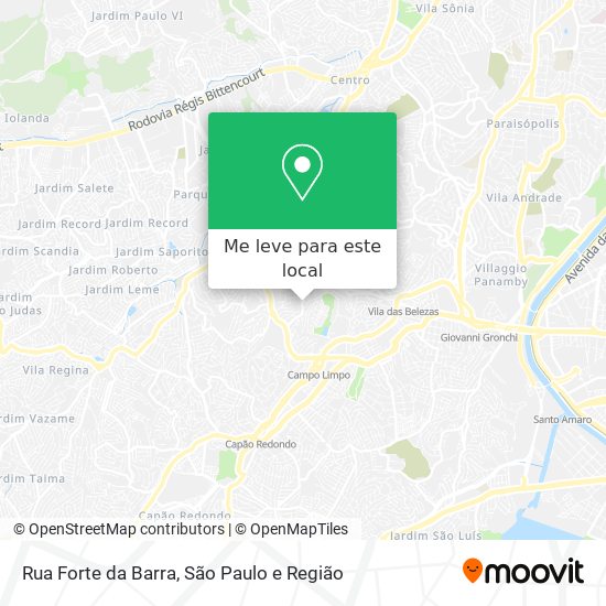 Rua Forte da Barra mapa