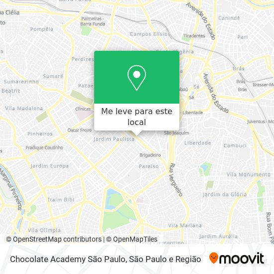 Chocolate Academy São Paulo mapa
