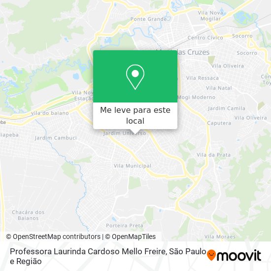 Professora Laurinda Cardoso Mello Freire mapa