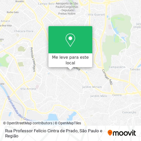 Rua Professor Felício Cintra de Prado mapa