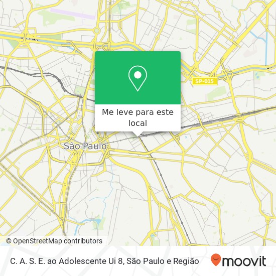 C. A. S. E. ao Adolescente Ui 8, Rua Coronel Mursa Brás São Paulo-SP 03043-050 mapa