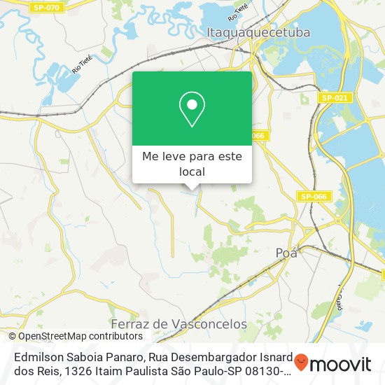 Edmilson Saboia Panaro, Rua Desembargador Isnard dos Reis, 1326 Itaim Paulista São Paulo-SP 08130-000 mapa