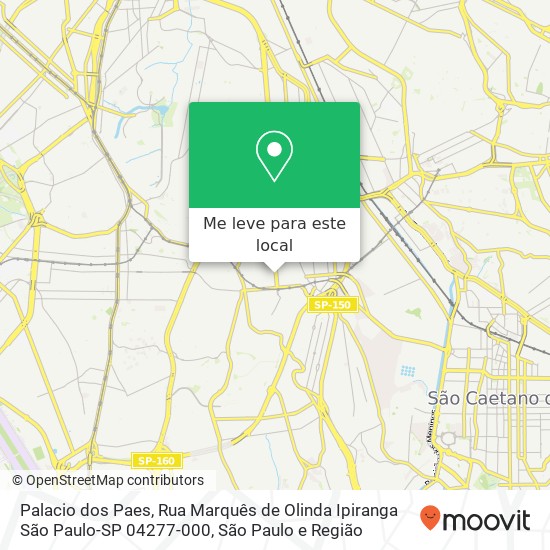 Palacio dos Paes, Rua Marquês de Olinda Ipiranga São Paulo-SP 04277-000 mapa