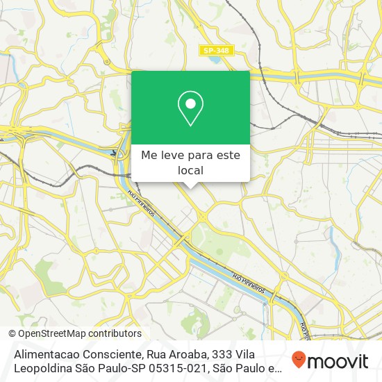 Alimentacao Consciente, Rua Aroaba, 333 Vila Leopoldina São Paulo-SP 05315-021 mapa